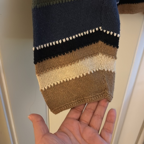 Women’s Colorful Striped Button Down Cardigan, 220 Hickory, size 2X - Picture 4 of 9